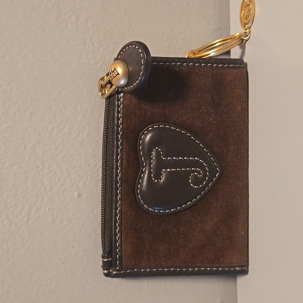 Juicy Couture Suede Card Holder Brown